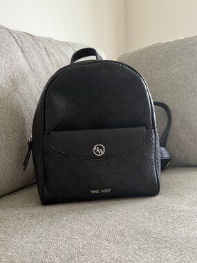 Nine West Logo Embossed Mini Backpack Purse